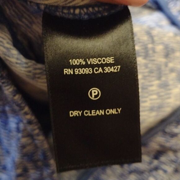 Nic+Zoe Palazzo Waterfall wide leg pants blue pattern - Picture 10 of 11